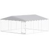 Outdoor Dog Kennel with Waterproof Roof