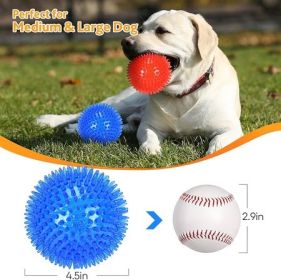 Squeaky Spiky Floating Fetch Balls, White, Set of 2
