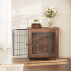 Rolling Dog Crate Furniture for Small Dogs