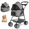 3-in-1 Pet Stroller with Removable Carrier