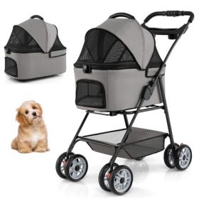 3-in-1 Pet Stroller with Removable Carrier