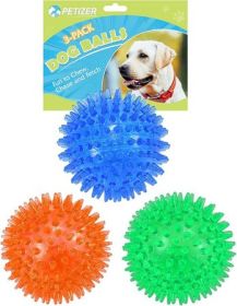 Squeaky Floating Spiky Balls, Set of 3 (Blue)