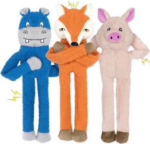 Crinkle Squeaky Plush Trio - Fox, Pig & Hippo