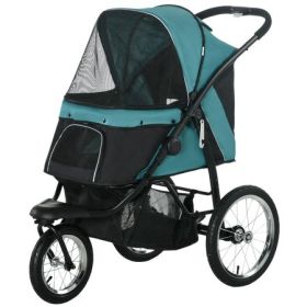 3-Wheel Pet Stroller with Canopy, Dark Green