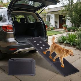 Extra-Long Folding Car Ramp for Dogs, Black