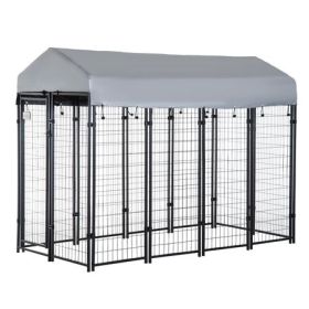 Outdoor Dog Playpen with Weatherproof Canopy