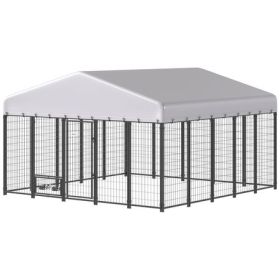 Outdoor Dog Kennel with Rotating Feeding Station