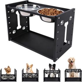 Adjustable Elevated Dog Bowl Stand