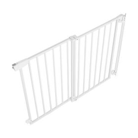 Adjustable No-Bottom-Bar Stair Gate for Dogs