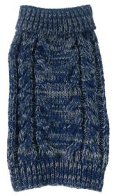 Classic Blue Cable Knit Sweater