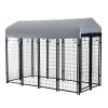 Outdoor Dog Playpen with Weatherproof Canopy