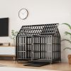 55" Heavy Duty Dog Crate with Lockable Wheels