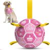 Squeaky Soccer Ball with Straps in Pink