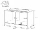 Raised Feeding Station with Storage Cabinet, Brown