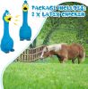 Squeaky Latex Chicken Toy in Blue, Set of 2