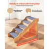 5-Step Wood Pet Stairs for Beds & Sofas