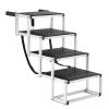 Aluminum 4-Step Folding Dog Car Stairs, Non-Slip
