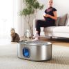 Stainless Steel Pet Water Fountain, Silver
