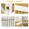 6-Panel Folding Wooden Pet Gate in White