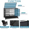 48-Inch Heavy-Duty Rolling Dog Crate
