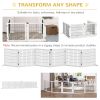 6-Panel Folding Wooden Pet Gate in White