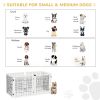 6-Panel Folding Wooden Pet Gate in White