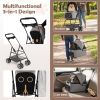 3-in-1 Pet Stroller with Removable Carrier