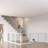 6-Panel Folding Wooden Pet Gate in White