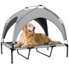 Elevated Dog Bed with Canopy for Camping and Outdoor Naps