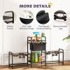 Adjustable Feeding Station with Storage, Black