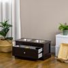 Elevated Dog Feeder Station with Storage Drawer, Brown