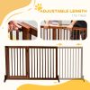 Freestanding Adjustable Wooden Pet Gate in Brown