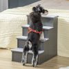 Cushioned Pet Stairs for Couch & Bed, Grey