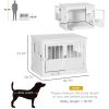 Triple-Door Crate End Table, White