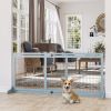 Freestanding Extra-Wide Pet Gate - Blue Gray
