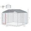 Large Roofed Outdoor Kennel with Locking Door