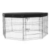 Octagon Dog Playpen with Weatherproof Top Cover