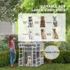 Wooden Dog House with Porch and Storage Cabinet