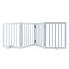 Foldable Freestanding Dog Gate, White