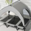 Elevated Dog Bed with Canopy for Camping and Outdoor Naps