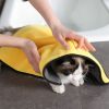 Coral Fleece Bath Towel, Yellow