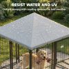 Lockable Outdoor Dog Kennel with Water-Resistant Roof