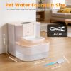 Smart Cordless Pet Water Fountain, Dual Tank