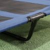 Elevated Dog Cot with UV Canopy, Dark Blue