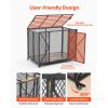 Heavy-Duty Steel Dog Crate with Double Doors & Wheels