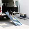 Foldable Dog Car Ramp with Anti-Slip Steps, Gray