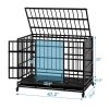 48-Inch Heavy-Duty Rolling Dog Crate