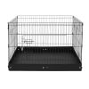 Foldable Metal Dog Playpen with Oxford Floor Pad