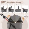 3-in-1 Pet Stroller with Removable Carrier