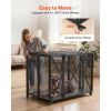 Heavy-Duty Steel Dog Crate with Double Doors & Wheels